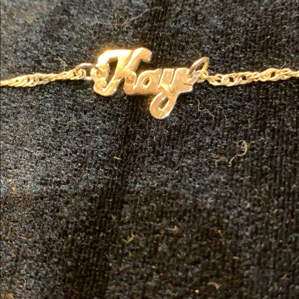 Personalized.”Kay” ankle bracelet. Silver NH7 - Picture 4 of 5